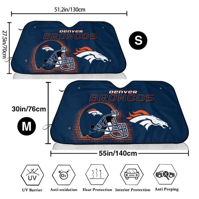 Denver Broncos Printing Car windshield sunshades is suitable car front windshield sunshades