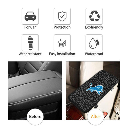 Detroit Lions print Car handrail box cushion Personalized car armrest cover