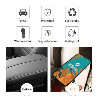Miami Dolphins Car armrest box protective cover car center console armrest pad