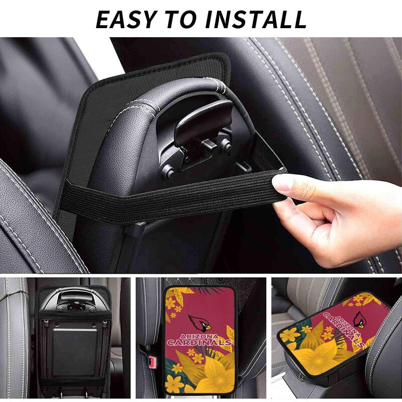 Arizona Cardinals Car armrest box protective cover car center console armrest pad
