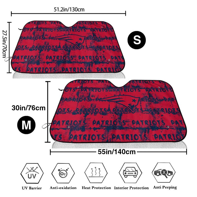 New England Patriots Printed front windshield sunshade car windshield sunshade (multi size)