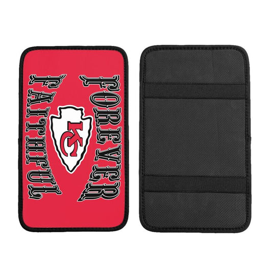 Kansas City Chiefs Print car armrest box cover armrest protective cover