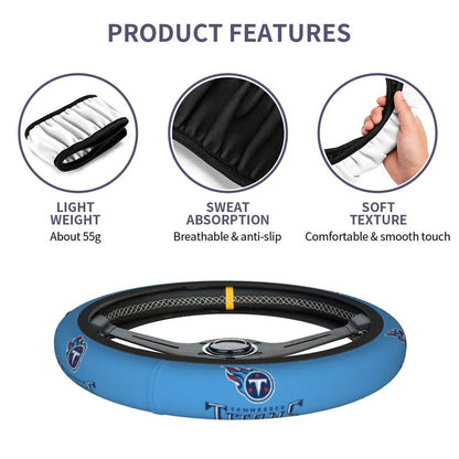 Tennessee Titans 2 Printed breathable elastic steering wheel cover anti slip cover