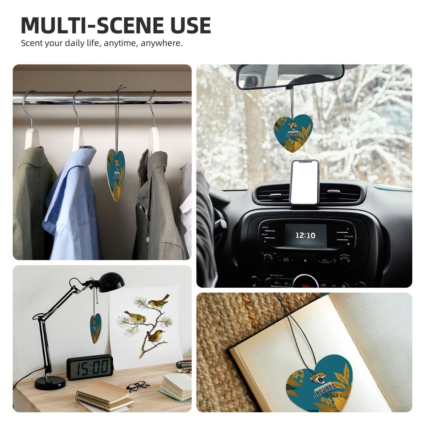 4-pcs Jacksonville Jaguars Car Air Fresheners Cards Set car aromatherapy tablets