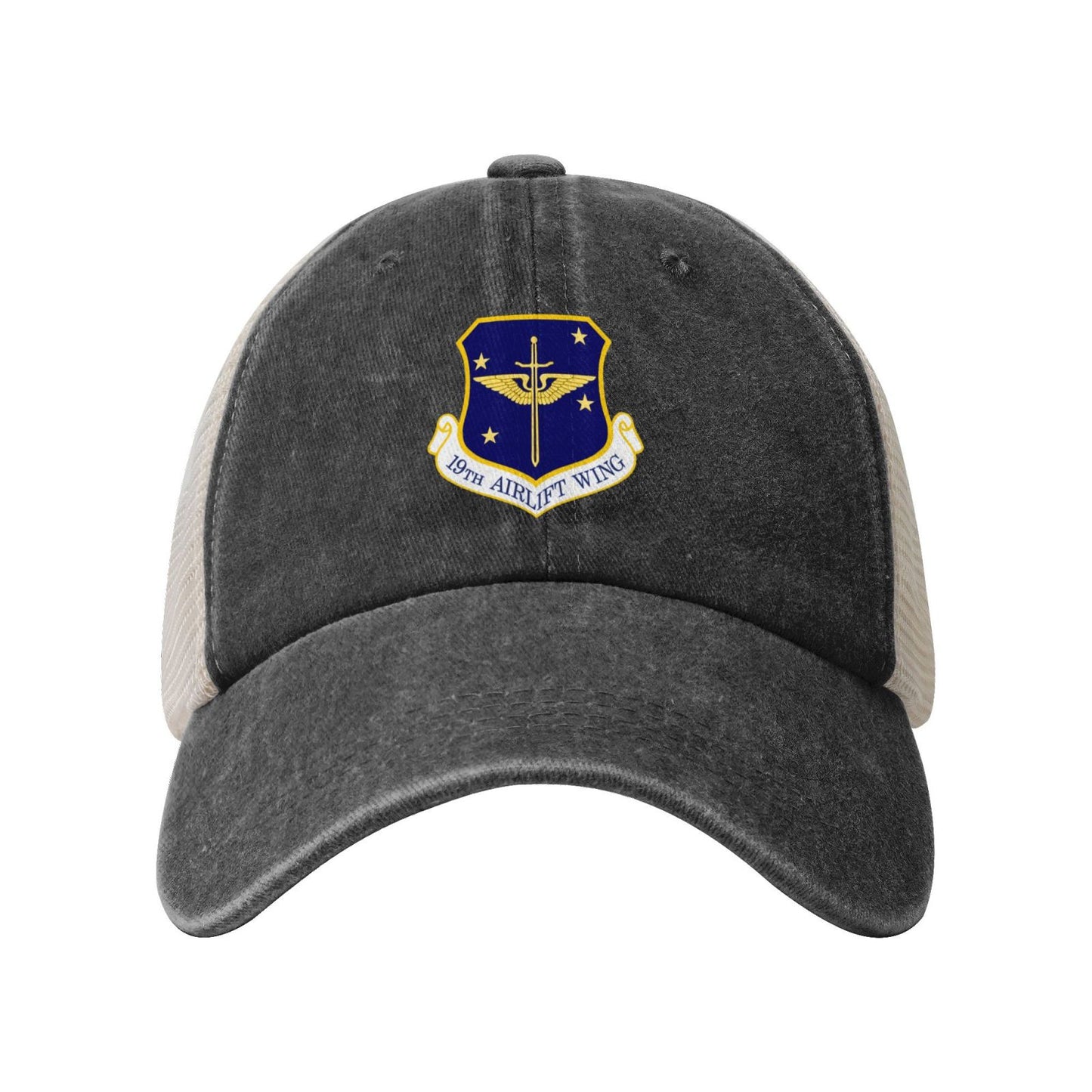 USAF- 19th Airlift Wing Printed unisex baseball cap adjustable grid baseball cap veteran gift