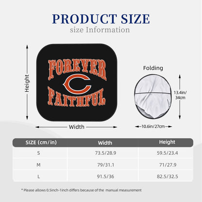Chicago Bears Car front windshield sunshade UV resistant sunshade foldable