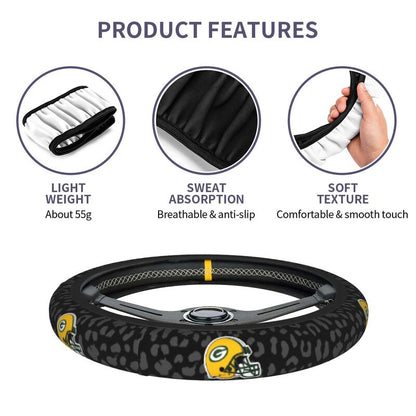 Green Bay Packers Printed elastic steering wheel cover car steering wheel protective cover