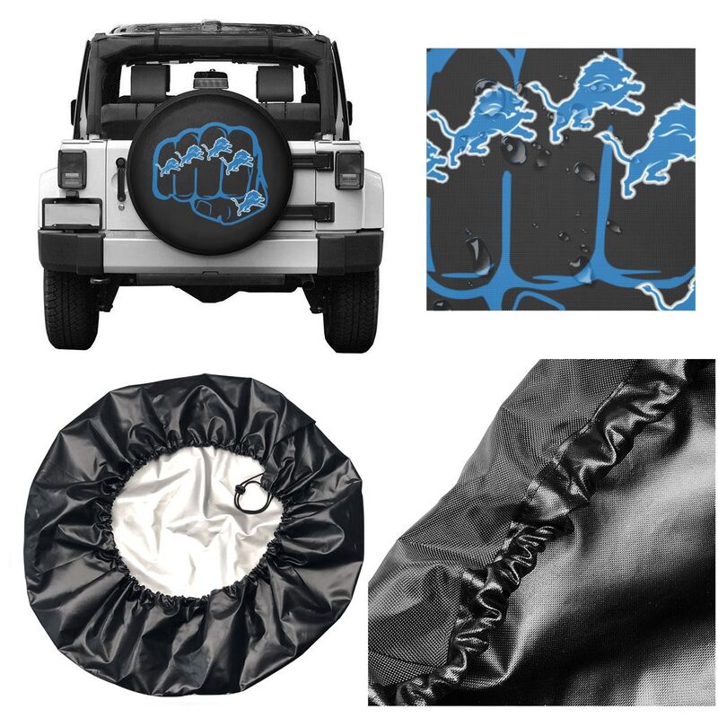Detroit Lions Print tire protection cover car spare tire dust protection covers