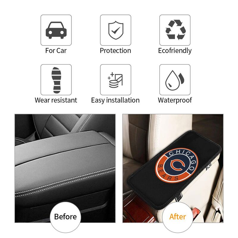 Chicago Bears print car armrest protective cover Car center console armrest pad