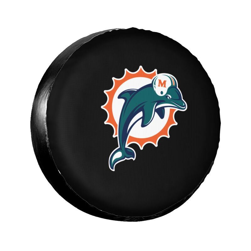 Miami Dolphins Printing tire protection cover car sun protection tire protection covers