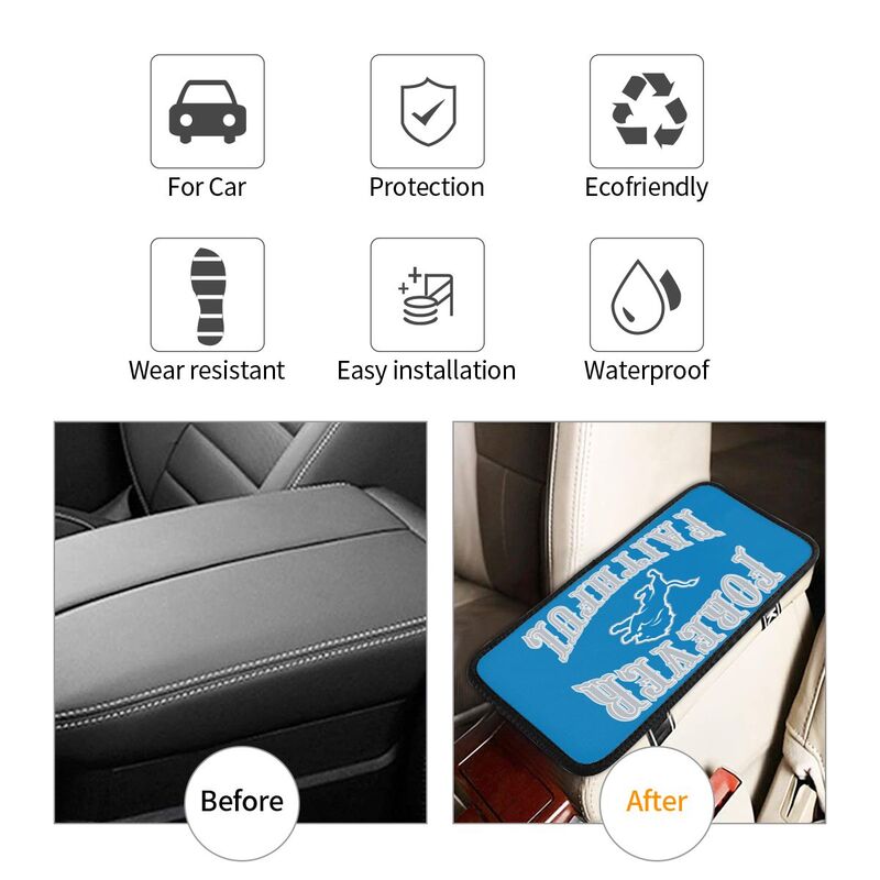 Detroit Lions Print car armrest box cover armrest protective cover