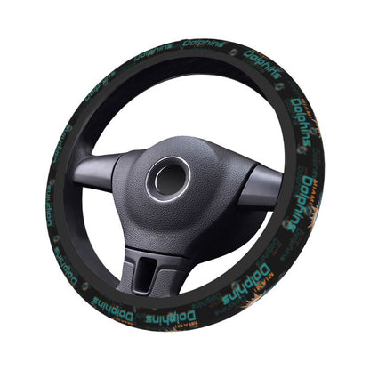 Miami Dolphins Printed breathable elastic steering wheel protective cover