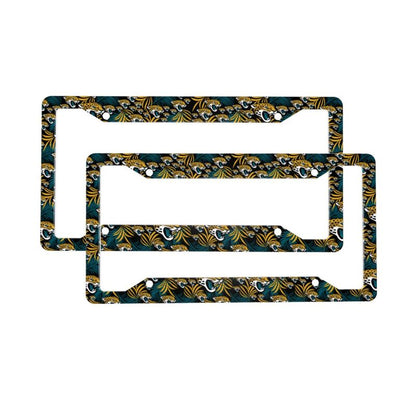 Jacksonville Jaguars Print Car license plate frame four hole license plate holder (one pair)