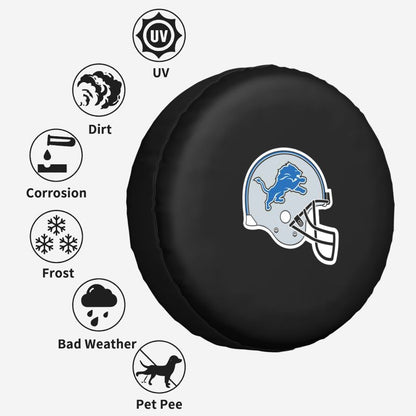 Detroit Lions 2 Car tire protective cover waterproof and dustproof tire cover