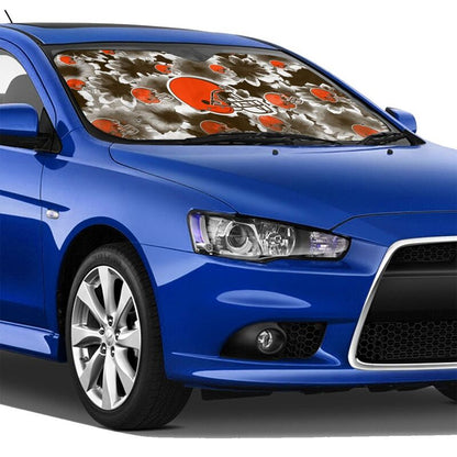 Cleveland Browns Printed multi size car front windshield sunshade car windshield sunshade