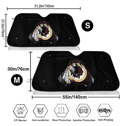 Washington Redskins 2 Printing Car windshield sunshades is suitable front windshield sunshades