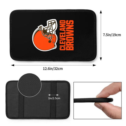 Car armrest box pad Cleveland Browns 2 Printed center armrest box pad protective pad