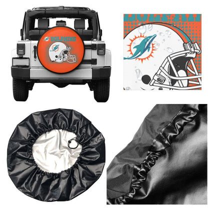 Miami Dolphins Printed tire protection cover car sun protection tire protection cover