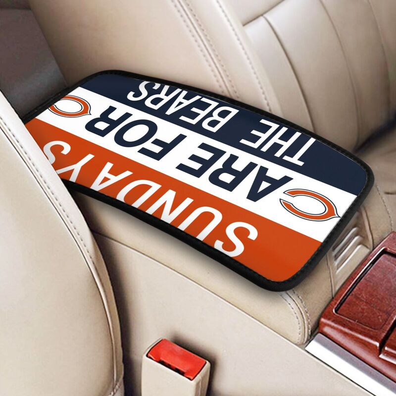 Chicago Bears Personalized printed car armrest cover Car handrail box cushion