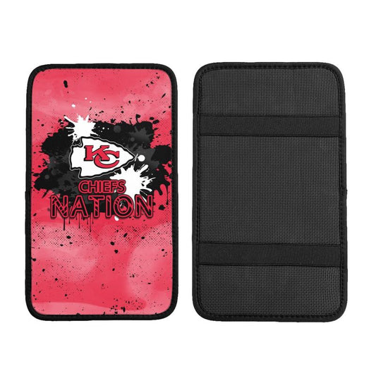 Kansas City Chiefs print car center console armrest pad Car armrest box protective cover