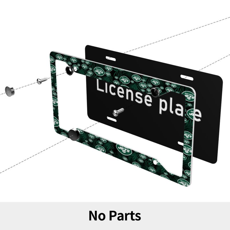 New York Jets Print Car license plate frame four hole license plate holder (one pair)