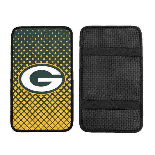 Green Bay Packers Car handrail box cushion Personalized printed car armrest cover