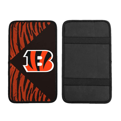 Car armrest box pad Cincinnati Bengals7 Printed central armrest box pad anti slip pad