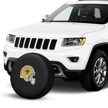 New Orleans Saints 2 Car tire protective cover waterproof and dustproof tire cover