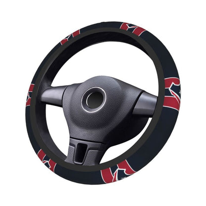 Houston Texans 2 Printed breathable elastic steering wheel cover anti slip cover