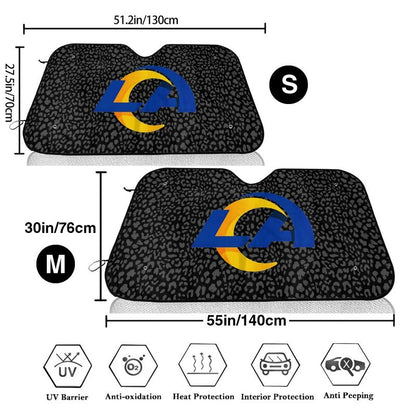 Los Angeles Rams 2 Printed Car windshield sunshades is suitable front Car windshield sunshades