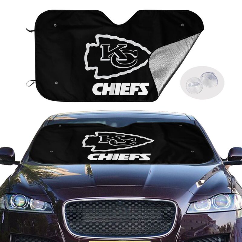 Kansas City Chiefs Print suitable for front Car windshield sunshades Car windshield sunshades