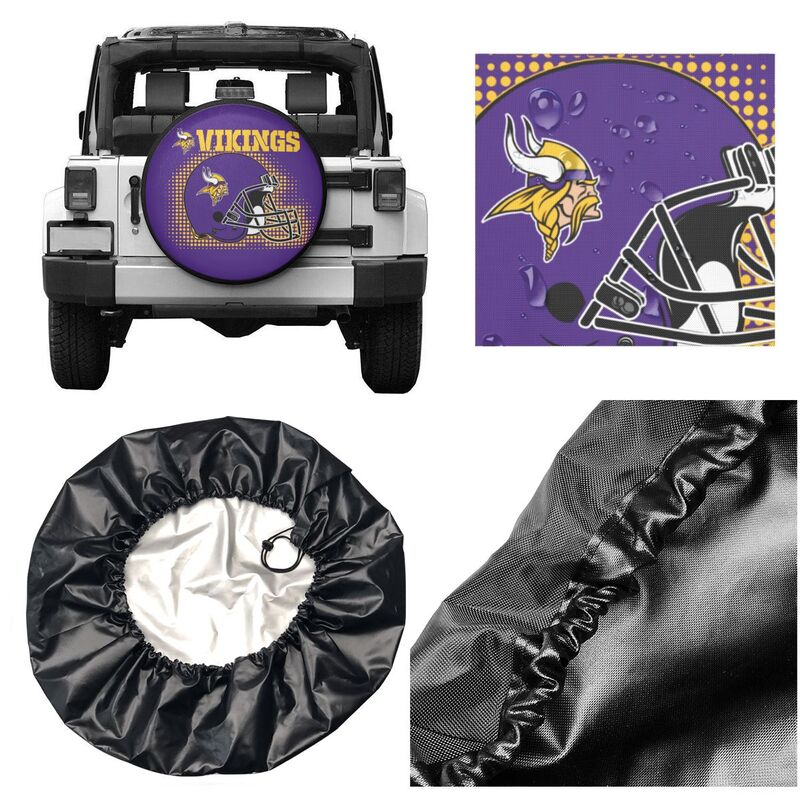 Minnesota Vikings Printed tire protection cover car sun protection tire protection cover