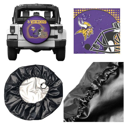 Minnesota Vikings Printed tire protection cover car sun protection tire protection cover
