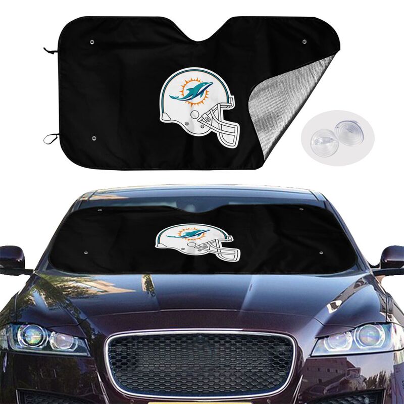 Miami Dolphins 3 Print is suitable for front Car windshield sunshades Car windshield sunshades