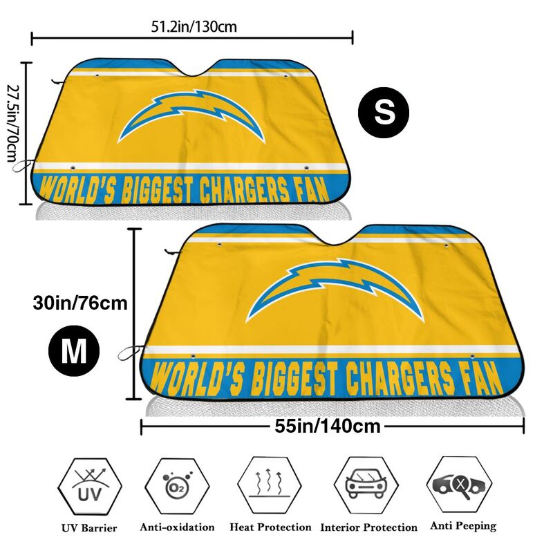 San Diego Chargers Printing is suitable for car front windshield sunshades Car windshield sunshades