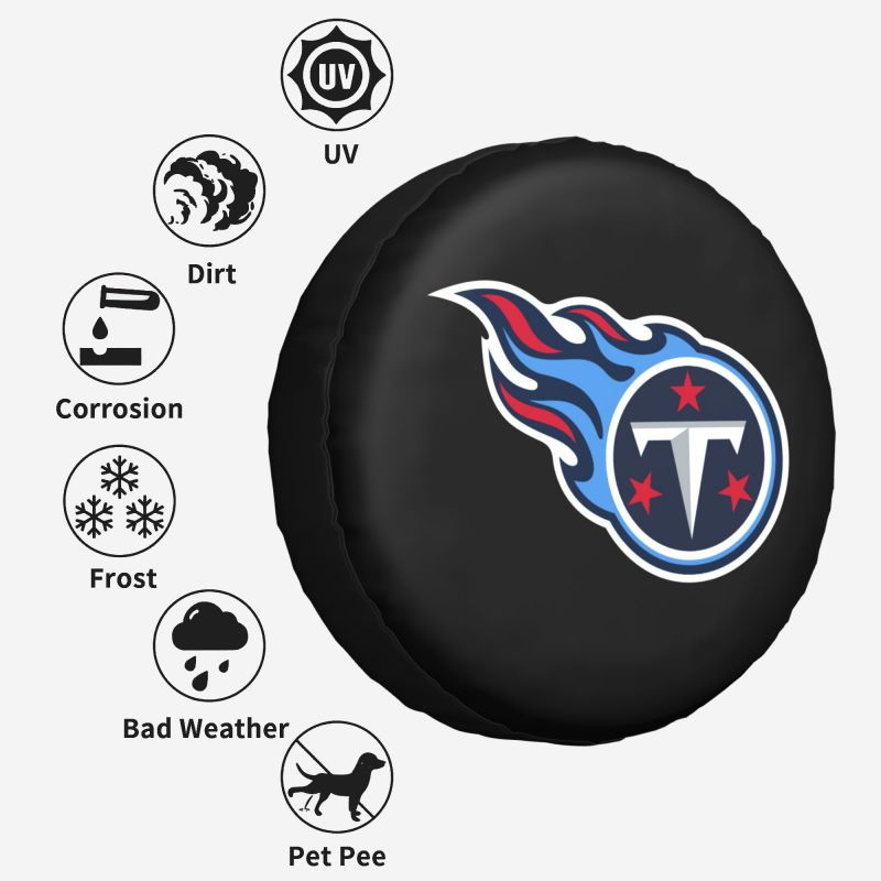 Tennessee Titans Car tire protective cover waterproof and dustproof tire cover