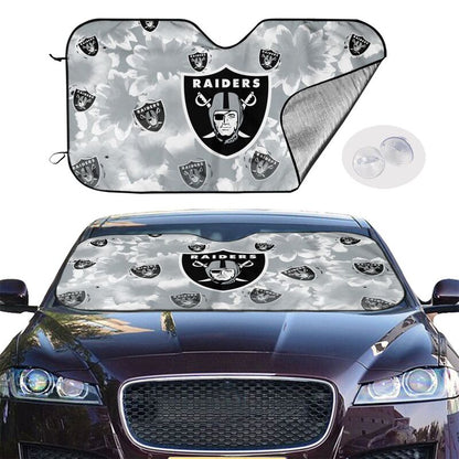 Las Vegas Raiders Printed multi size car front windshield sunshade car windshield sunshade