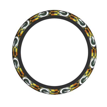 Green Bay Packers 2 Printed breathable anti slip cover elastic steering wheel cover