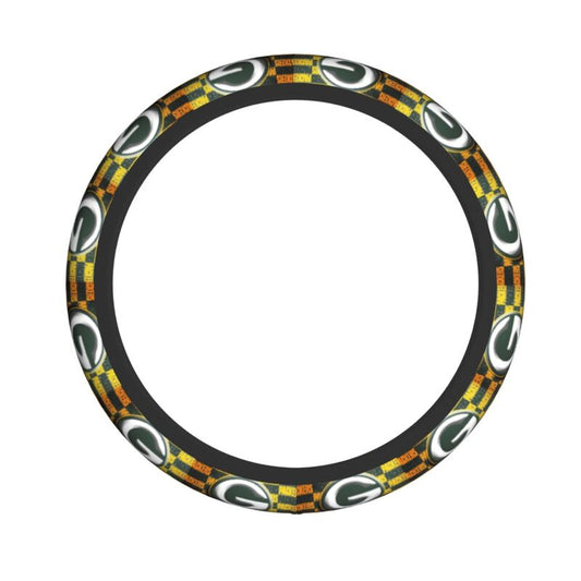 Green Bay Packers 2 Printed breathable anti slip cover elastic steering wheel cover