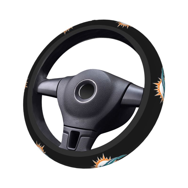Miami Dolphins Printed breathable elastic steering wheel cover