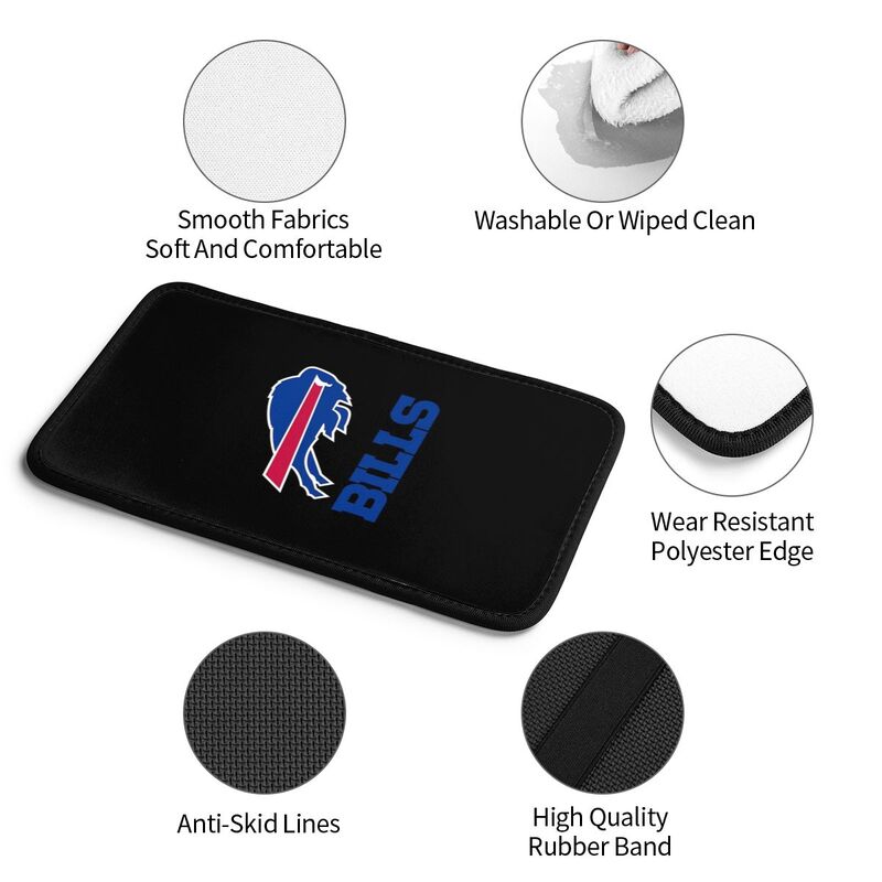 Car armrest box pad Buffalo Bills 3 Printed central armrest box cushion protective pad