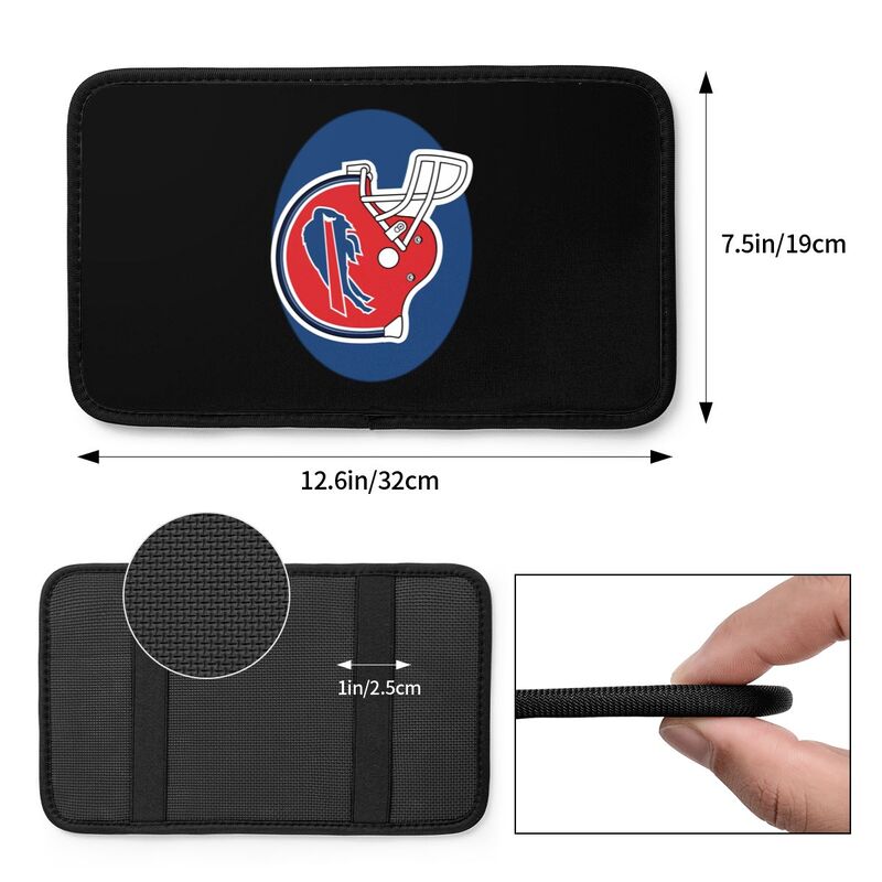 Car armrest box pad Buffalo Bills 6 Printed central armrest box cushion protective pad