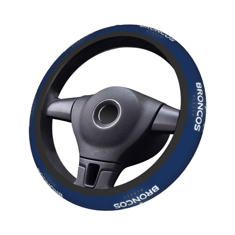 Denver Broncos Printed breathable elastic steering wheel protective cover