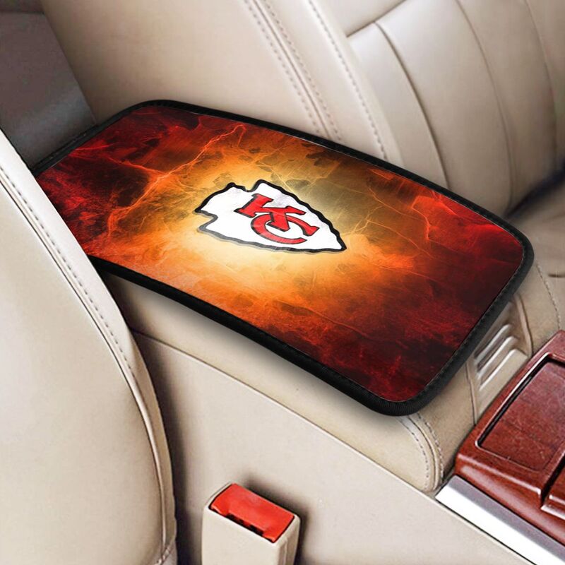 Kansas City Chiefs Printed car armrest box pad anti-abrasion pad