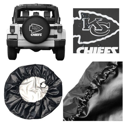 Kansas City Chiefs 4 Printing tire protection cover car sun protection tire protection covers