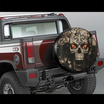 New Orleans Saints print Skull print car tire cover tire dust cover