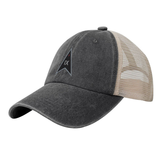 Space Delta 9 Emblem Printed unisex baseball cap adjustable grid baseball cap veteran gift
