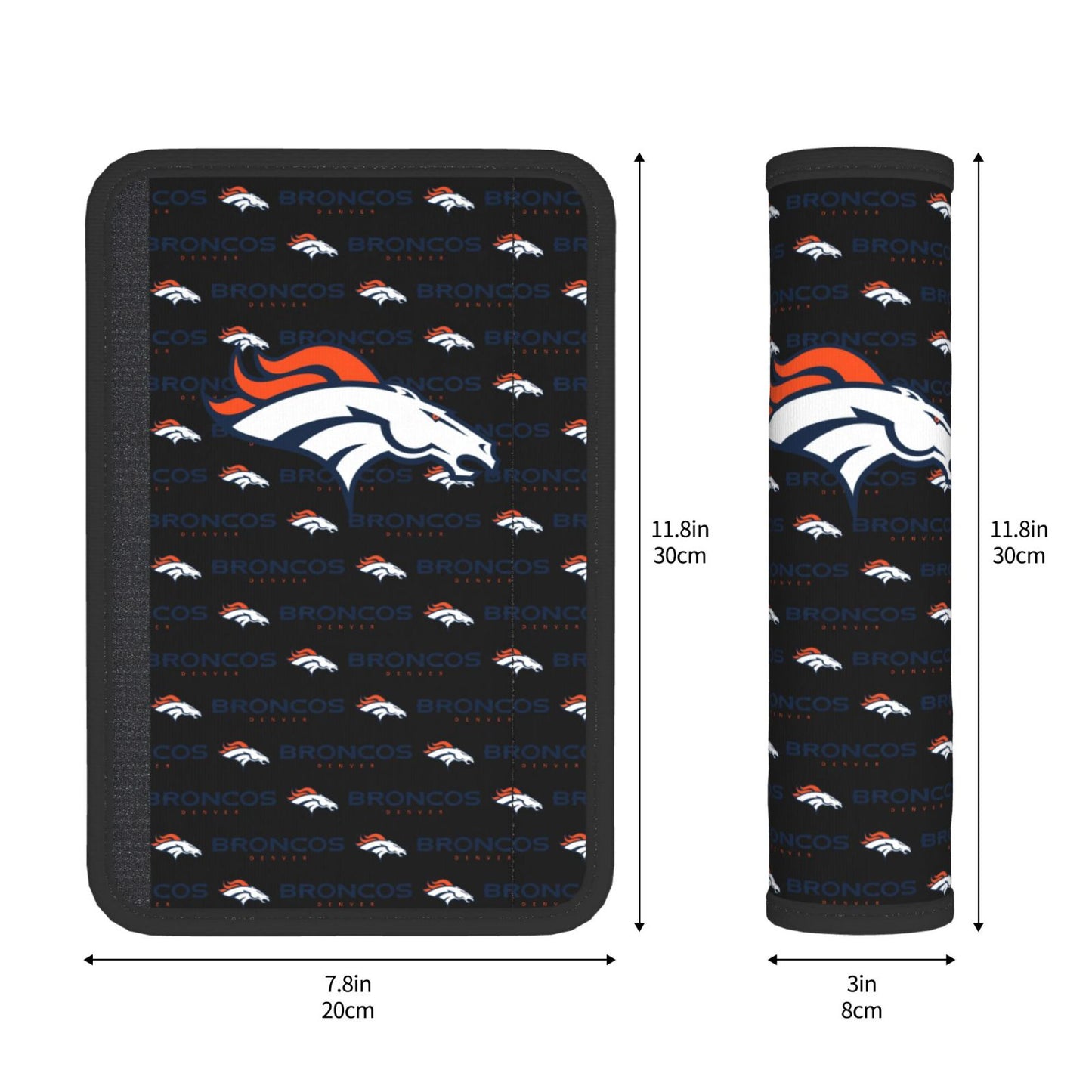 Denver Broncos personalized seat belt protective cover Car seat belt protective cover