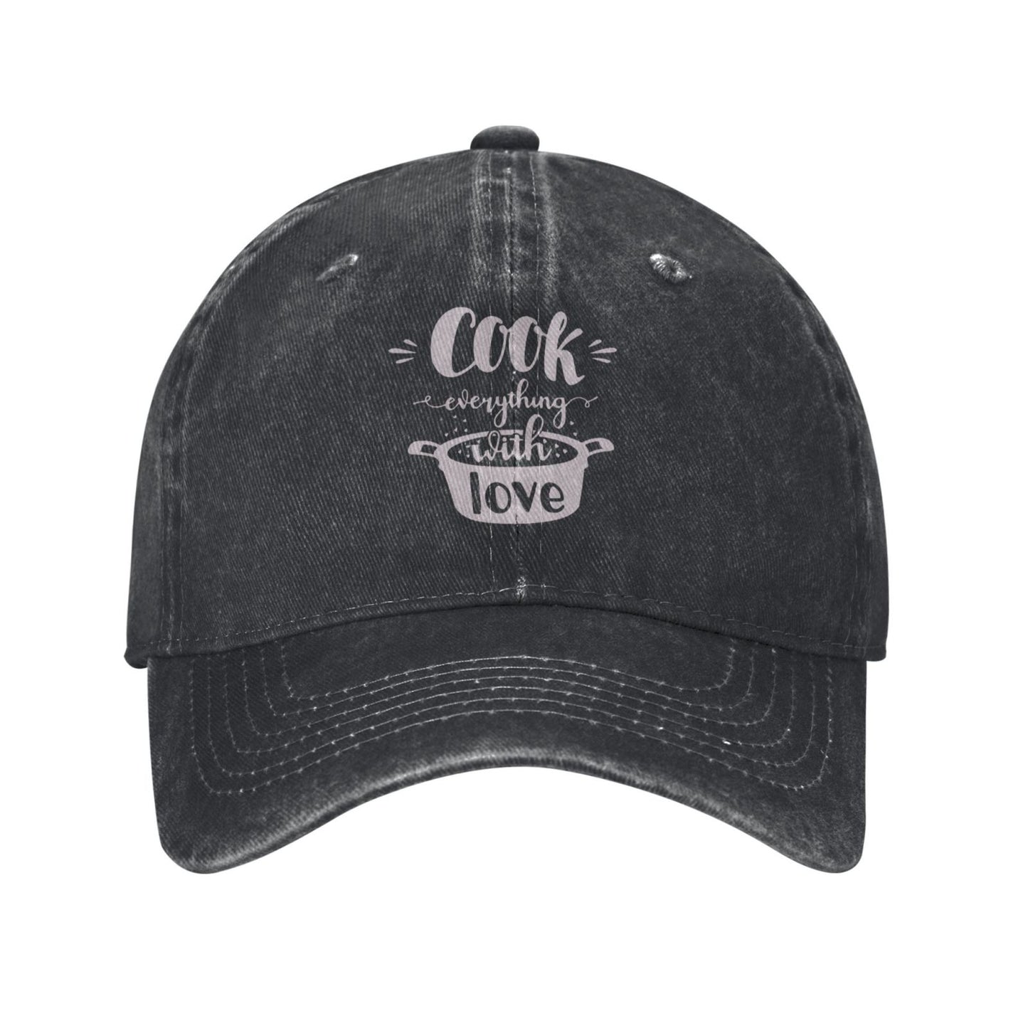 Cook Everything With Love Printed unisex baseball cap adjustable cap outdoor sun hats trucker hat