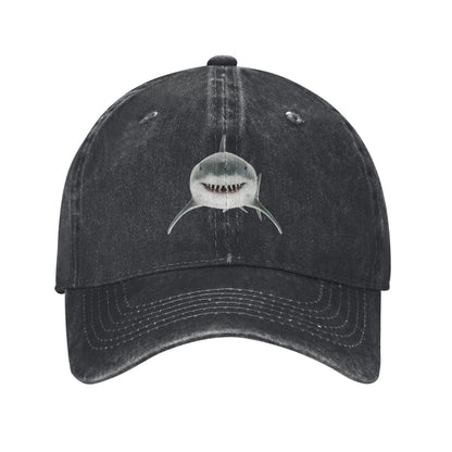 Shark Print Printed unisex baseball cap adjustable cap outdoor sun hats trucker hat